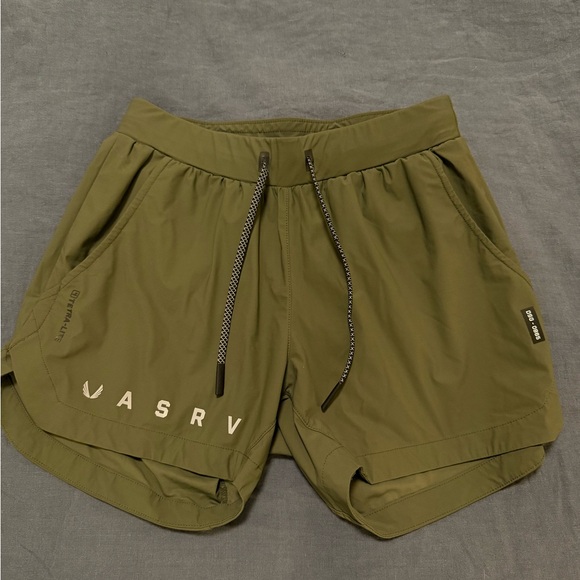 ASRV Men's Khaki Athletic Shorts - Picture 1 of 3